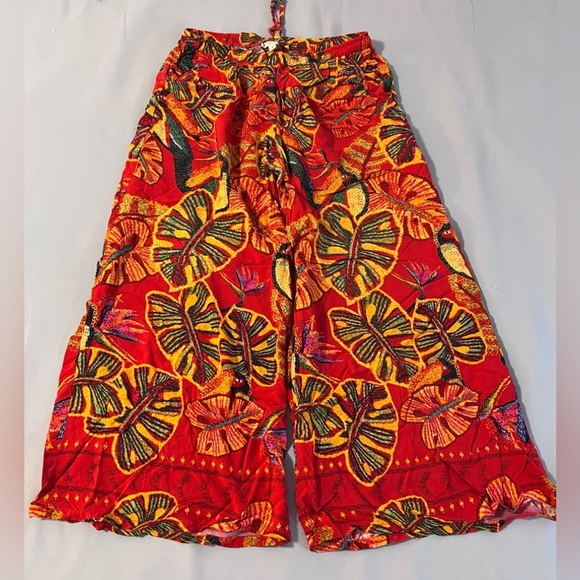 Christian Siriano Pull On Pants Women’s Sz Small‎ Wide Leg Cropped Rayon - Picture 3 of 11